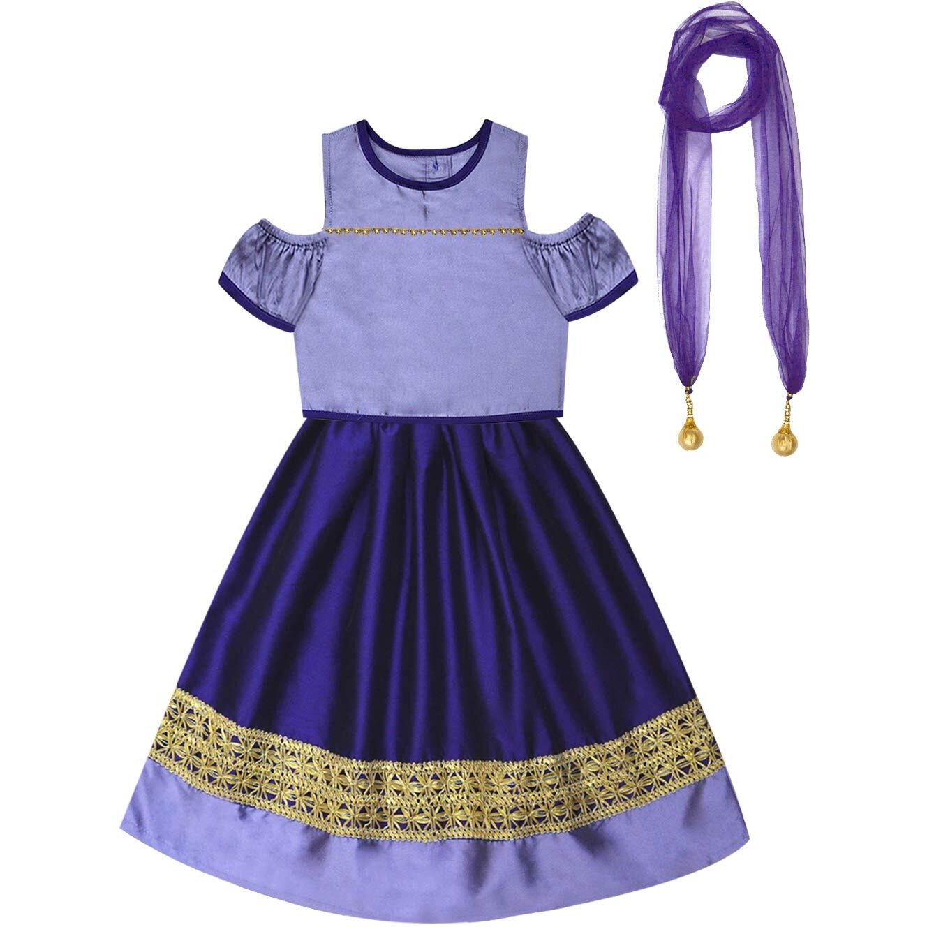 A.T.U.N Girl's Synthetic Readymade Lehenga Choli(Glhg Cls Map_Mauve-Purple_4-5Y_Mauve-Purple_4-5 Yr)