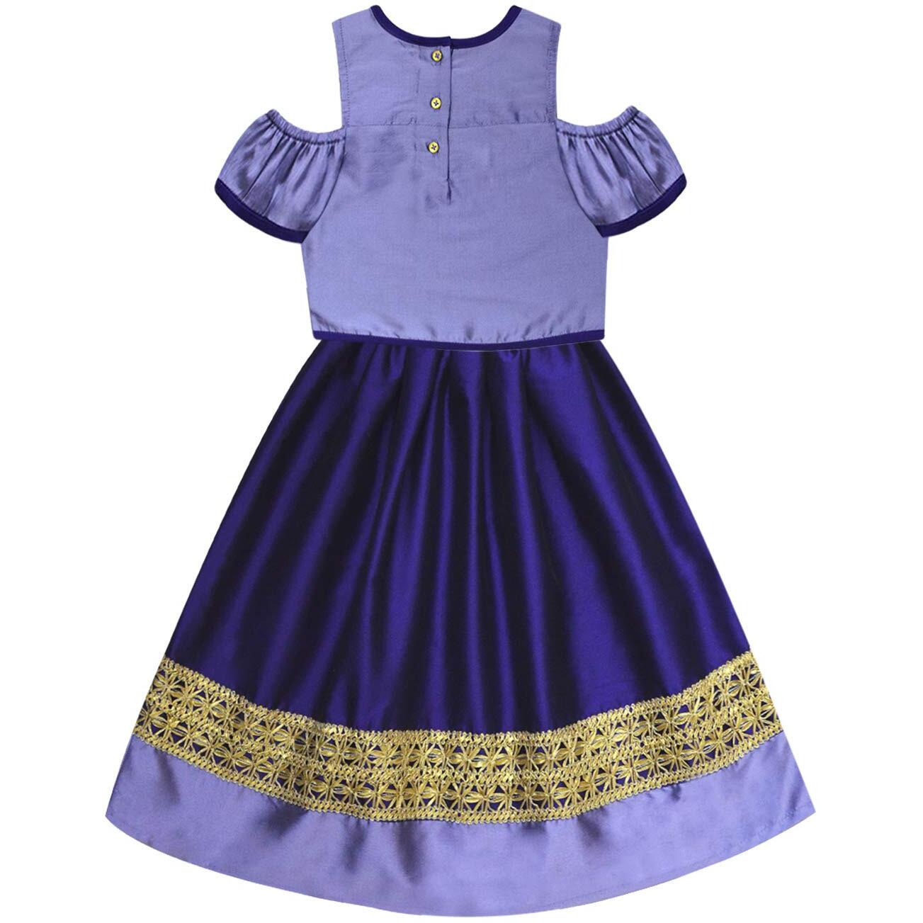 A.T.U.N Girl's Synthetic Readymade Lehenga Choli(Glhg Cls Map_Mauve-Purple_4-5Y_Mauve-Purple_4-5 Yr)