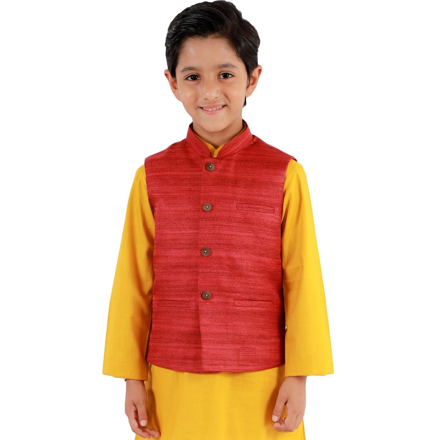 Jbn Creation Vastramay Boys' Maroon Nehru Jacket (B1340)