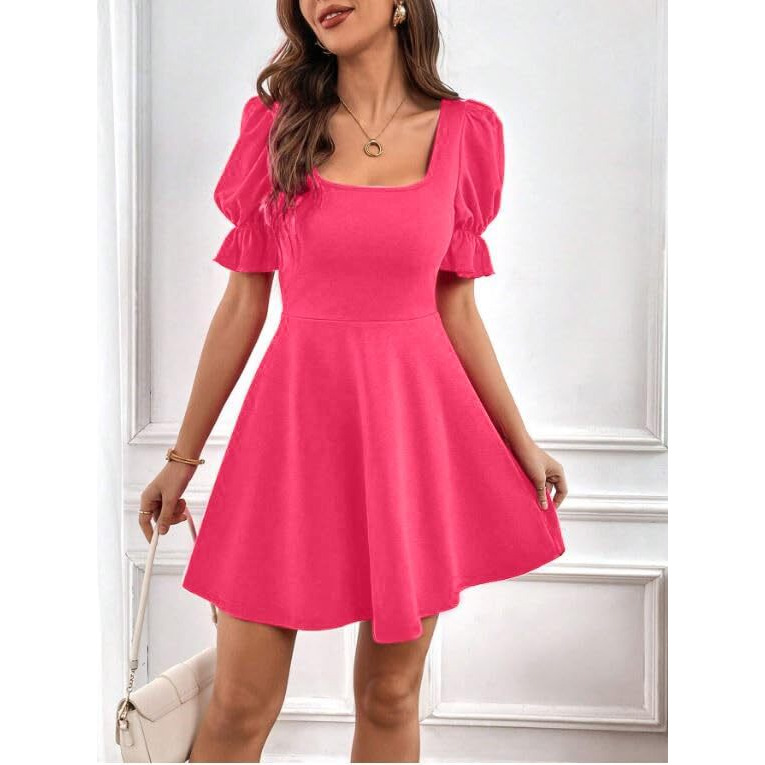 Oomph Women's Western & Fusion Wear Stetchable Party Dress For Women, Pink - Md967