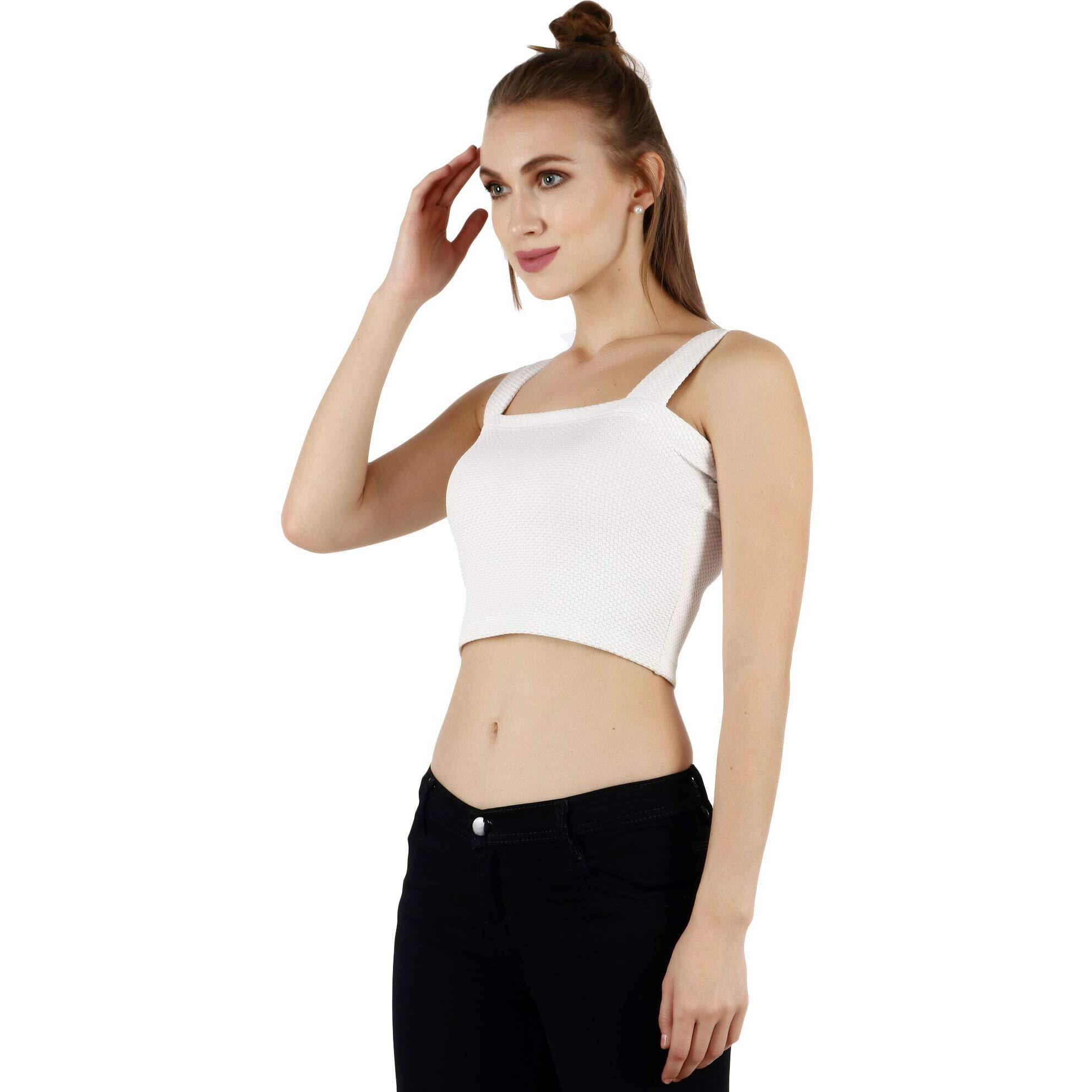 Popwings Women's Solid Slim Fit Blouse (B08Vgqs61D_White
