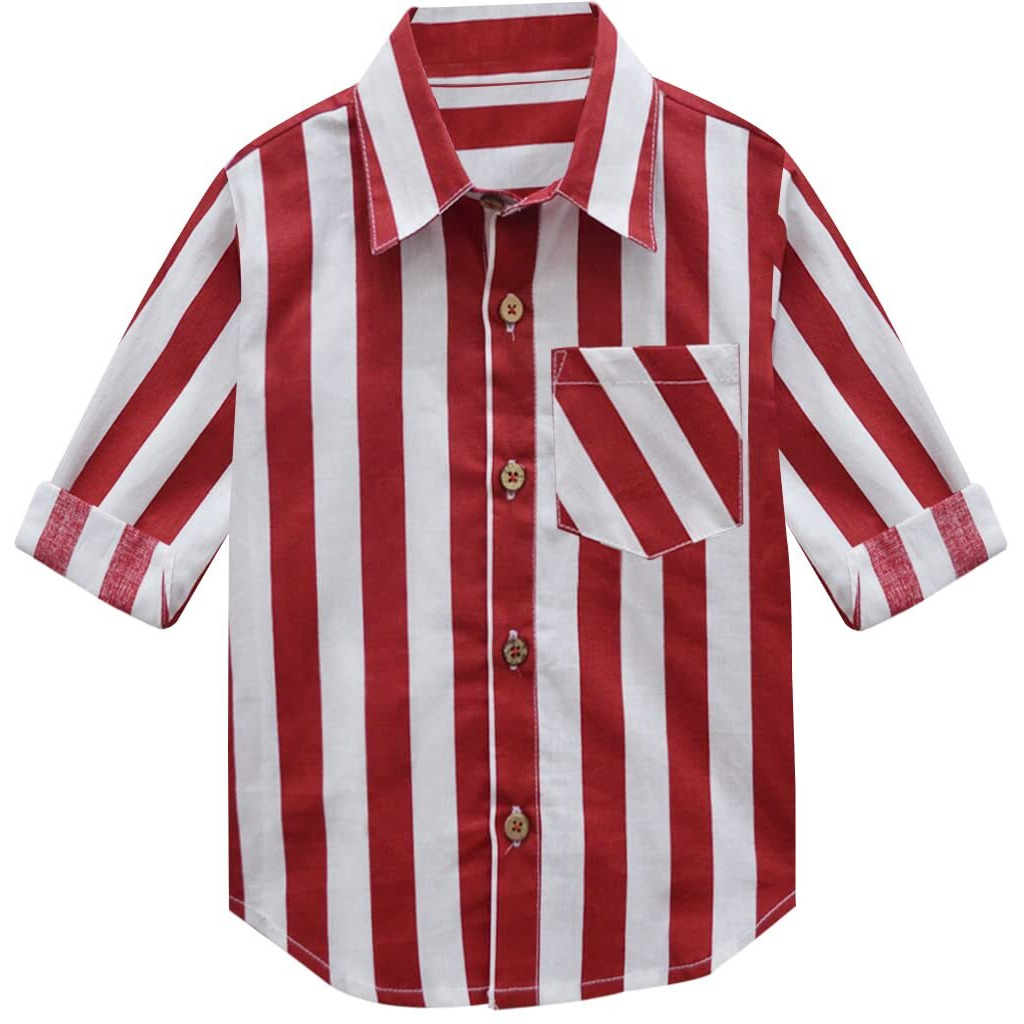 A.T.U.N. (All Things Uber Nice) A.T.U.N. Boys Shirt_Bsht Rdw Stp_12-13Y_Red-White2