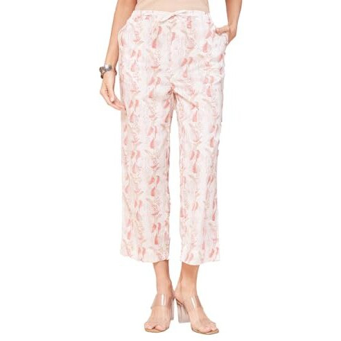 Fabindia Women's Regular Casual Pants (1037227Peach_Peach