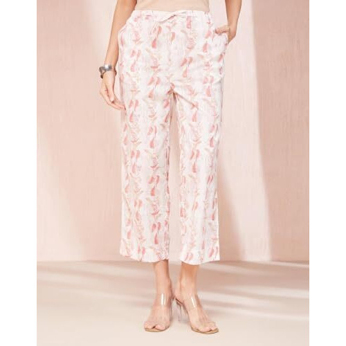 Fabindia Women's Regular Casual Pants (1037227Peach_Peach