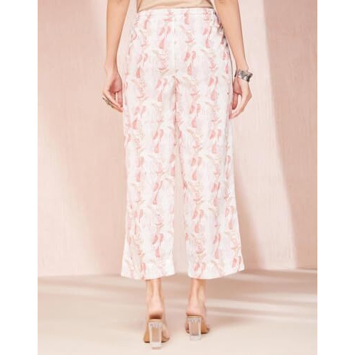 Fabindia Women's Regular Casual Pants (1037227Peach_Peach