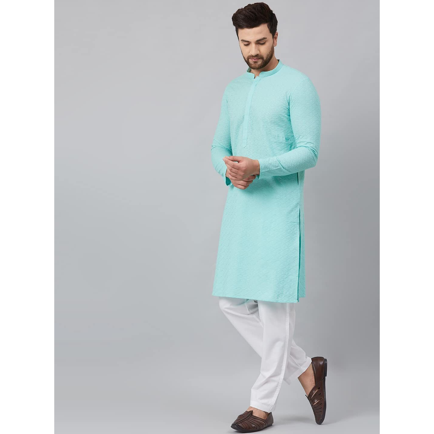See Designs Cotton Regular Mens Kurta (14180246_Lime Green_S)