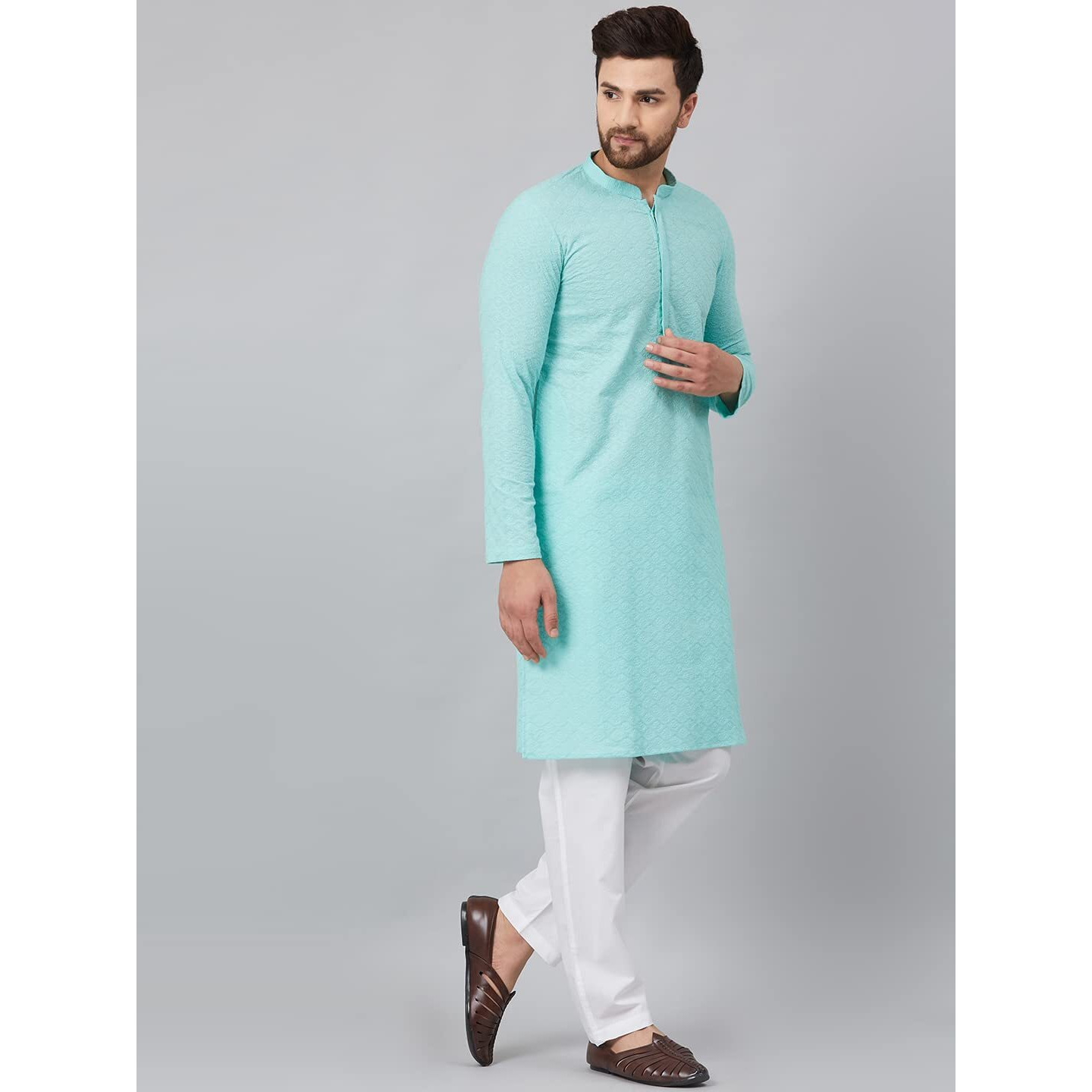 See Designs Cotton Regular Mens Kurta (14180246_Lime Green_S)