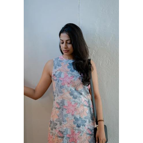 Leriya Fashion Sleeveless Ethnic Kurta Set For Women With Floral Print And Matching Pants  Elegant Summer Festive Outfit