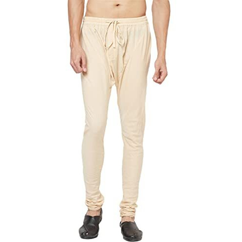 Fabindia Men Regular Fit Regular Churidar Cotton_S Beige