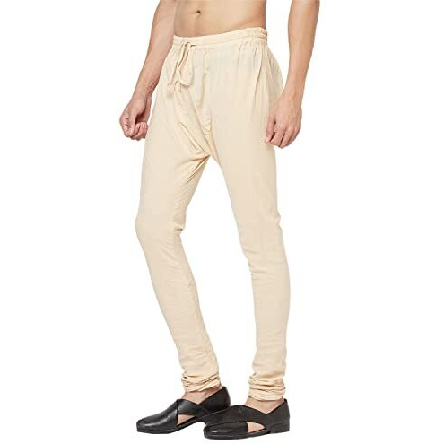 Fabindia Men Regular Fit Regular Churidar Cotton_S Beige