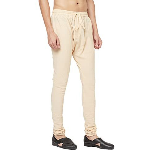 Fabindia Men Regular Fit Regular Churidar Cotton_S Beige