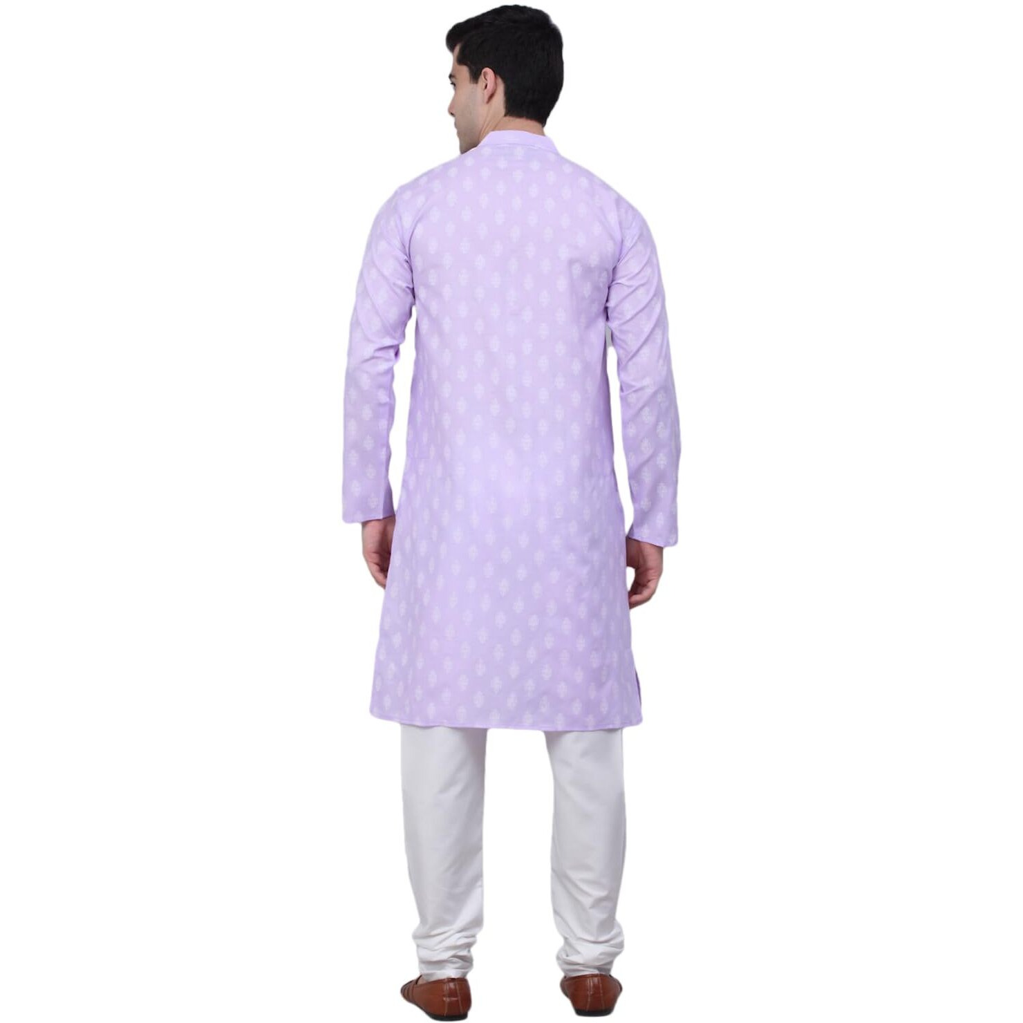 Jompers Men's Cotton Floral Printed Kurta Pyjama Set (Purple, Xxl)