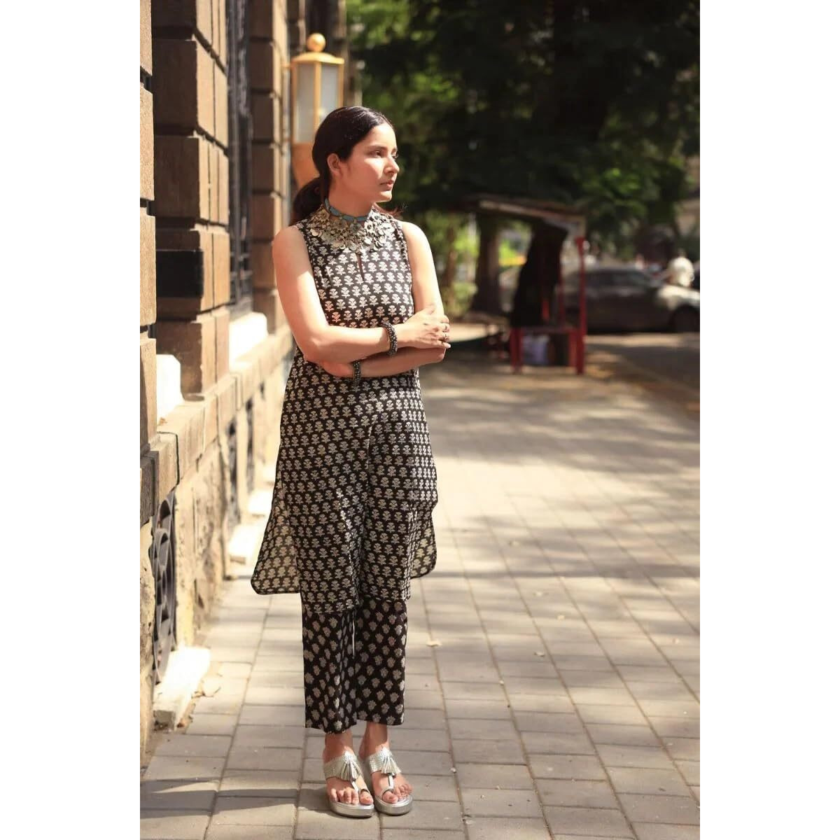 Leriya Fashion Women's Rayon Regular Kurta Set (Lf-K2721&P143_Black