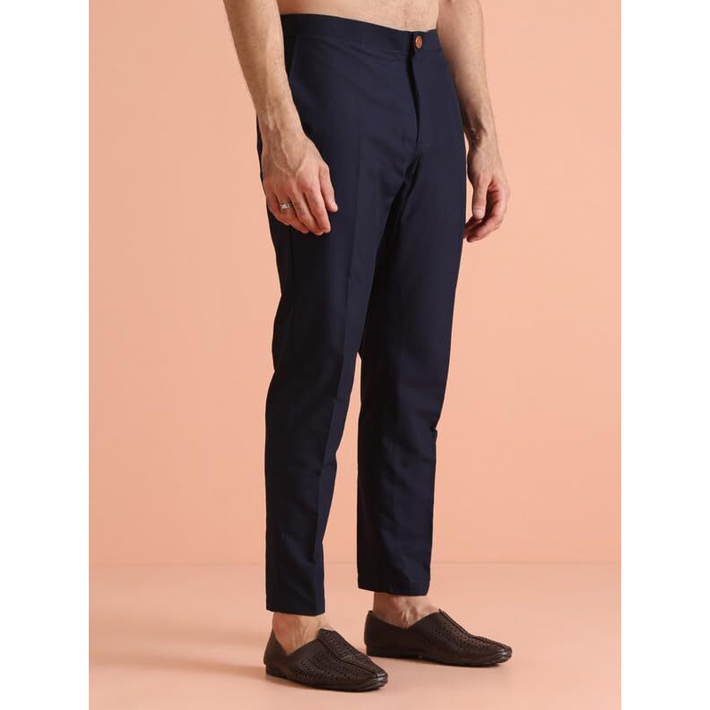 Kisah Cotton Blend Kurta Trouser Set For Men | Mens Long Sleeve Kurta With Pant Set Mens Ethnic Collections-Ka-0779-T306-38-Multi