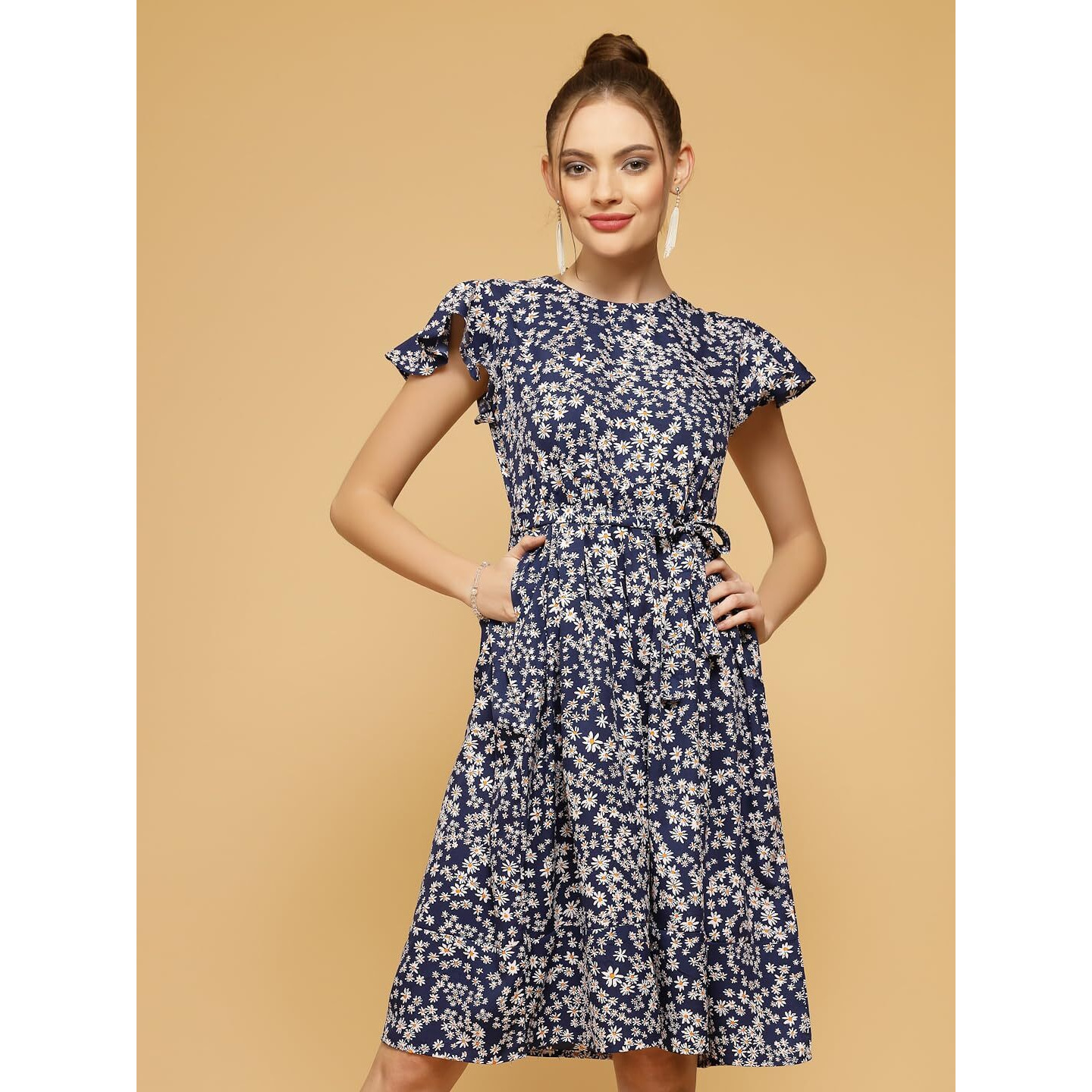 Oomph Women's Western & Fusion Wear Western Dresses For Women Blue - Md803