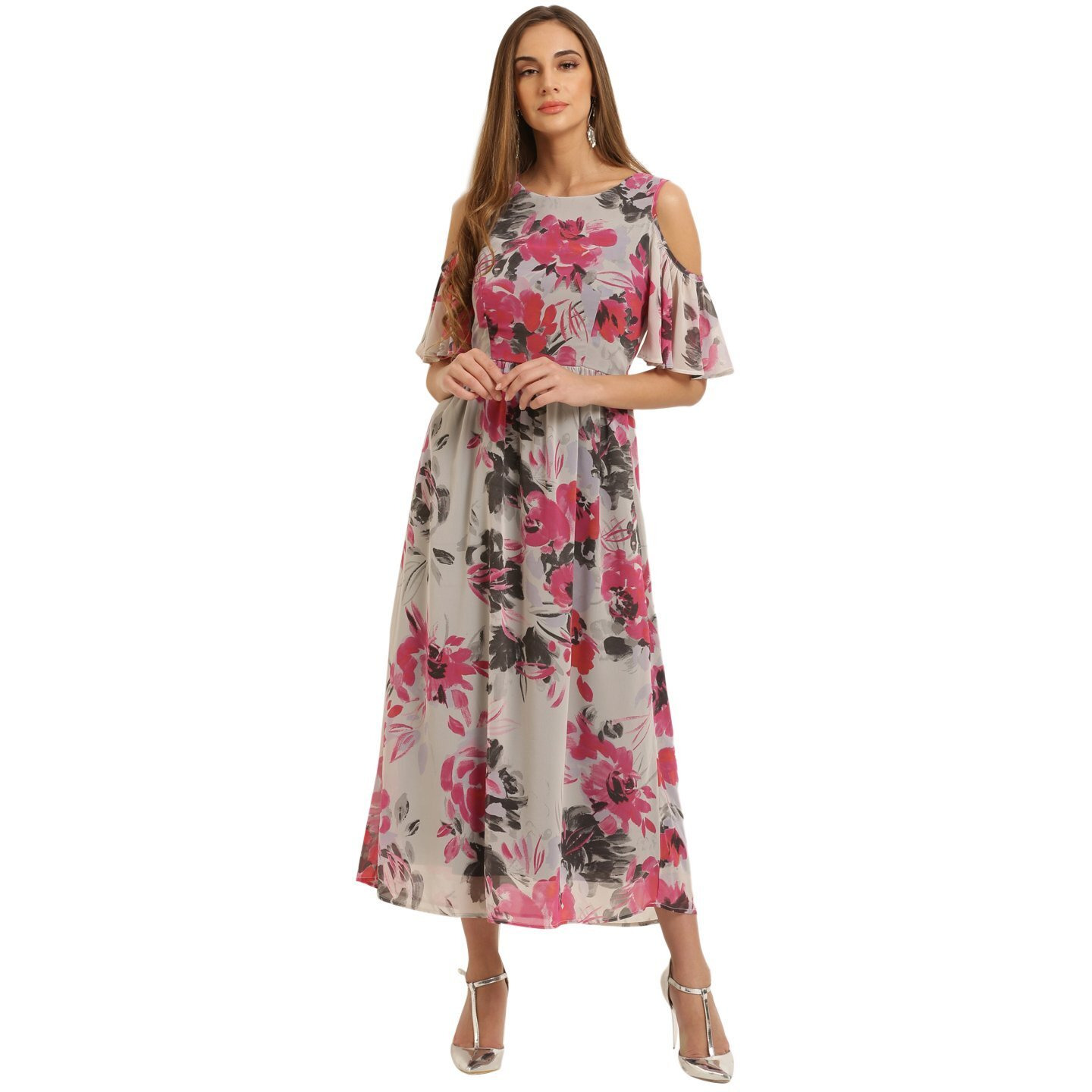 Rare Women's Dress (Ep31950-M, Grey, Medium)