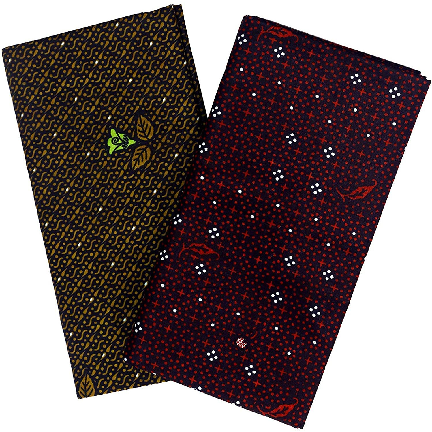 Weavers Villa Men's Black Printed Unstiched Cotton Lungi - Pack Of 4 (Length - 2.10 Meters)