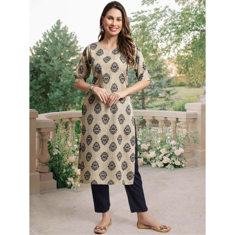 Pinkmint Straight Crepe Kurta & Pant For Women Ethnic Kurta Set For Women (Pack Of 3)