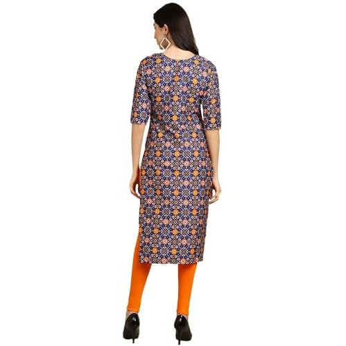 Pinkmint Women's Crepe Digital Print Straight Kurta Pack Of 6 [Cr-369-343-370-362-334-329-S]