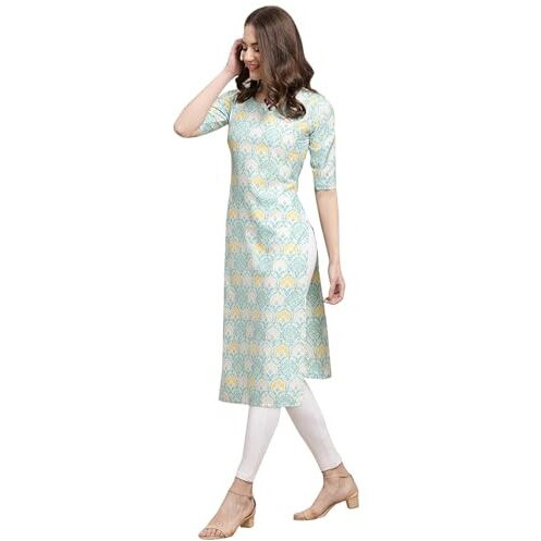 Pinkmint Women's Crepe Digital Print Straight Kurta Pack Of 6 [Cr-369-343-370-362-334-329-S]