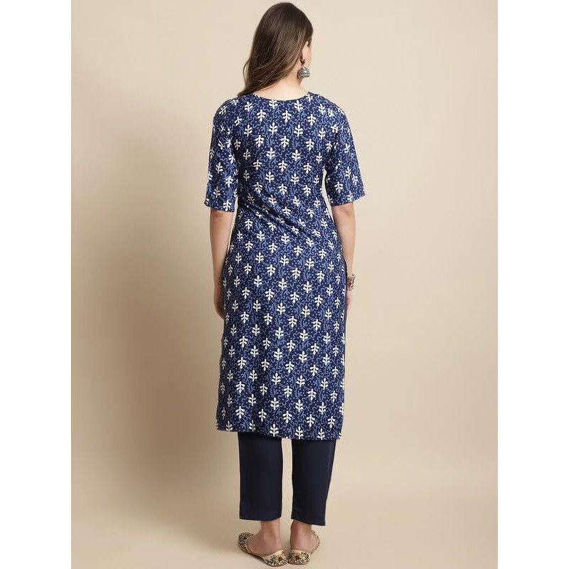 Pinkmint Crepe Casual Style Women Kurta With Pant Fancy Printed Kurti For Women Trendy Kurti Ll (Pack Of 2)
