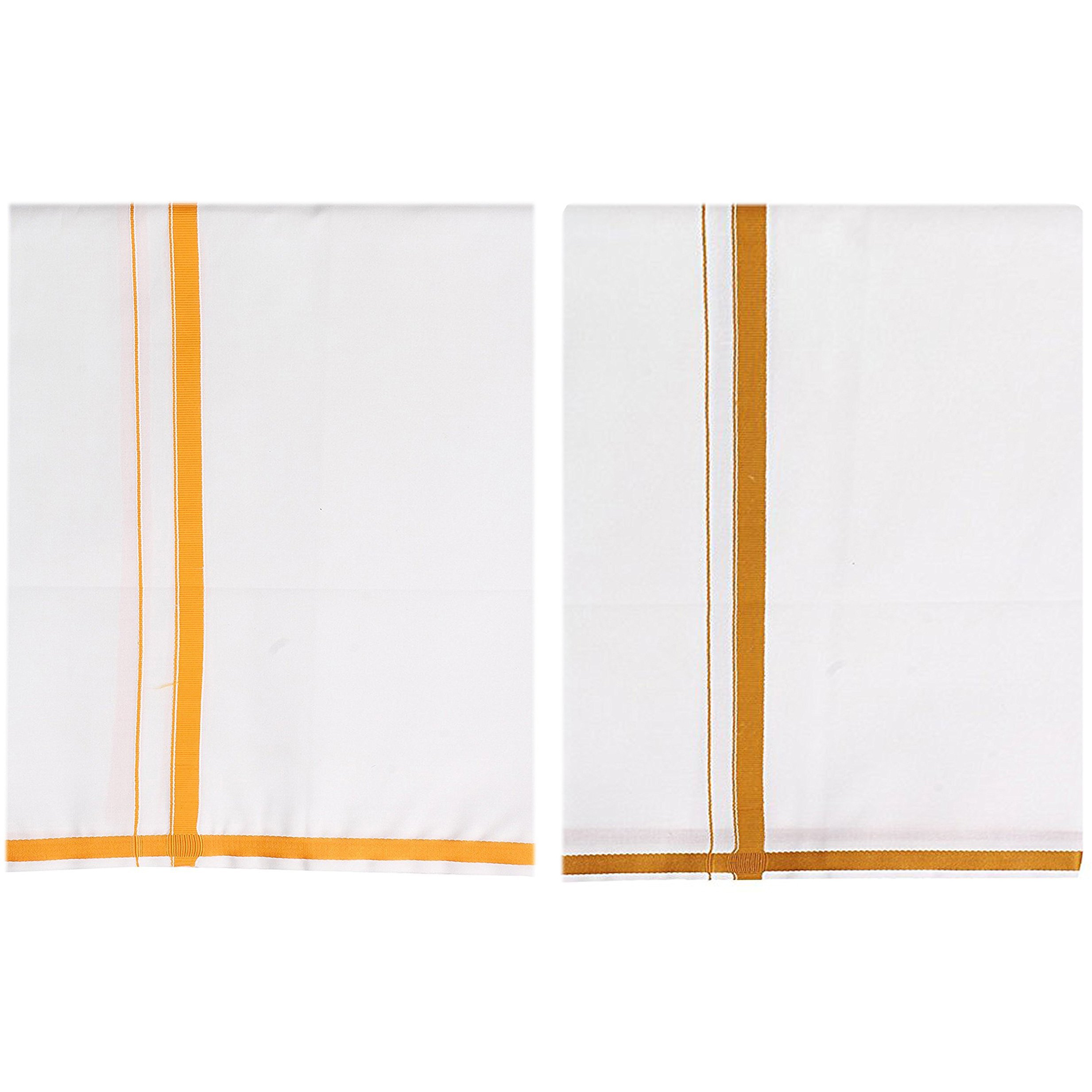Prakasam Cotton Mens Fantacy Cotton Single (1.30X2.00 Meter) 2 Colour Combo Dhoti (Combo-14)