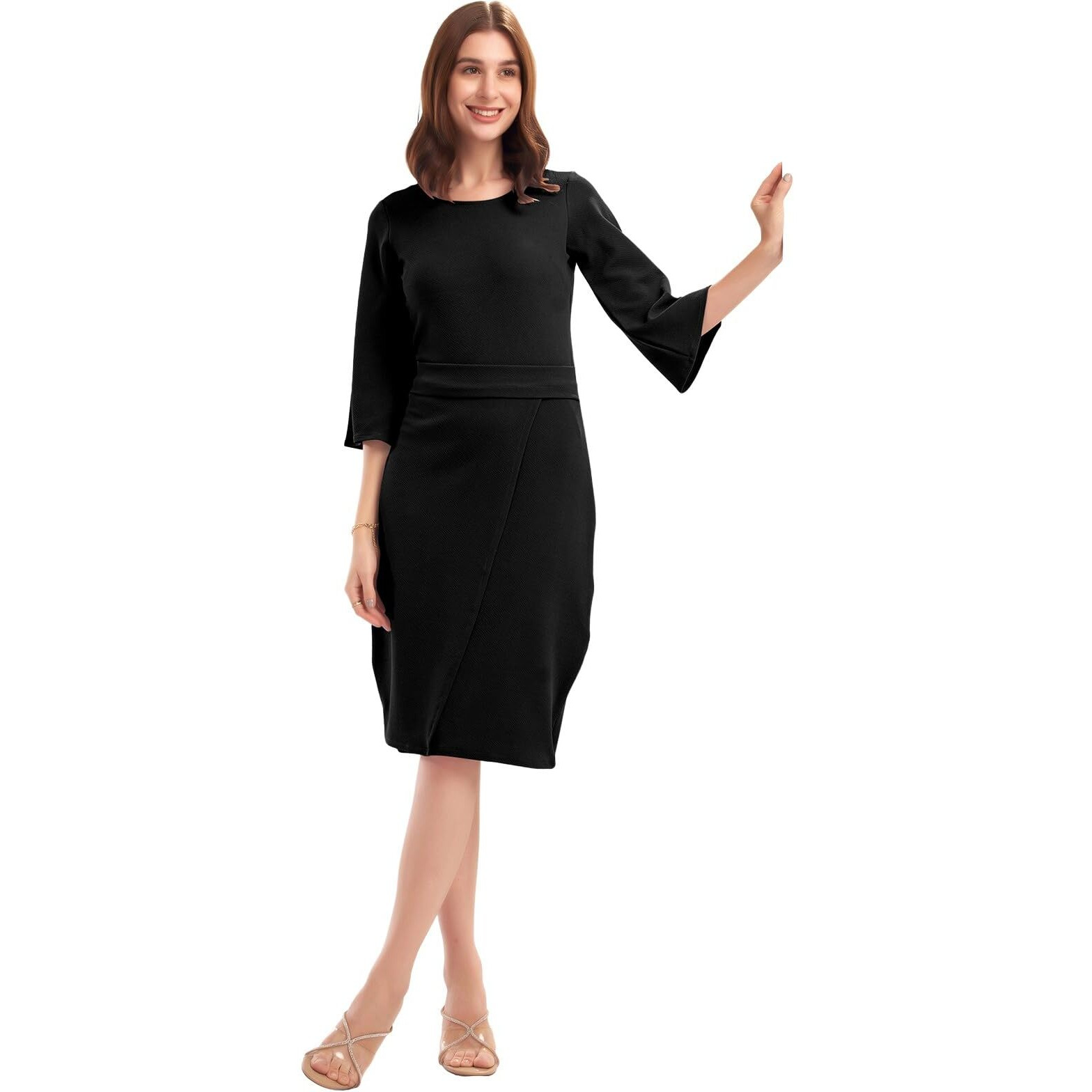 Selvia Western Dress For Women|Lycra Dress For Women|Bodycon Dress For Women|One Piece Dress For Women (668Dtk11444N-M_Black)