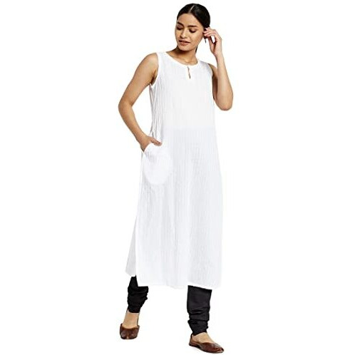 Fabindia Women Blend Drawstring Churidar Viscose_S Black
