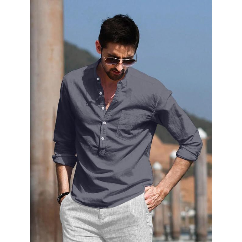 Be Active Men's Solid Regular (Rf0003 13-L_Grey L)