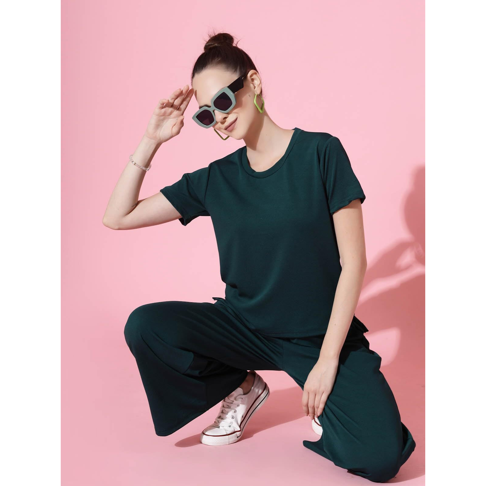 Oomph Coord Set For Women Western, Green - Md930
