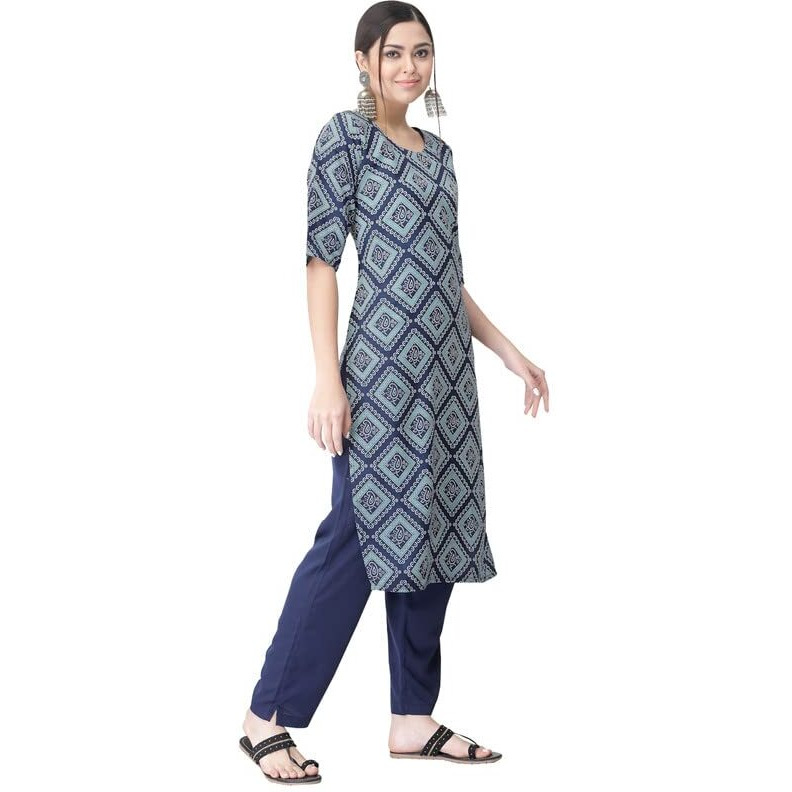 Pinkmint Women's Color Grey Crepe Straight Kurta And Pant Set (Ukp-2011_S)