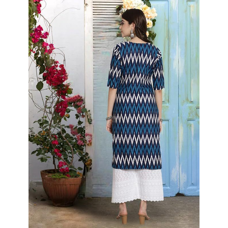 Pikmint Women's Crepe Kurti For Women's Ethnic Printed Kurti For Women's (Pack Of 5)