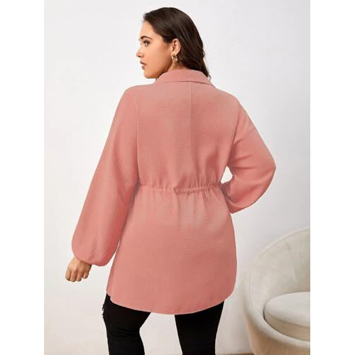 Greciilooks Poly Cotton A-Line Mini One Piece Maxi Bodycon Dresses Midi Dress For Women (Gl-Wd1162_Peach_2Xl)