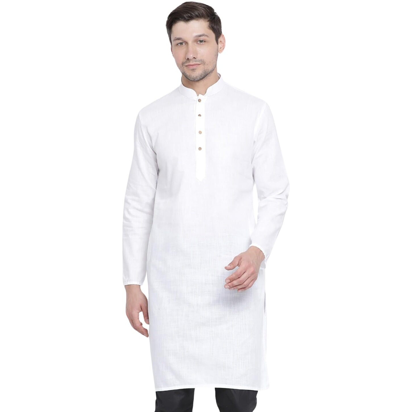Lymio Men Kurta || Kurta For Men || Men's Cotton Blend Kurta || Long Slevee Kurta (Men-Kurta) (Xl, White)