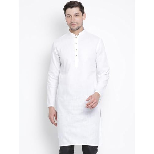 Lymio Men Kurta || Kurta For Men || Men's Cotton Blend Kurta || Long Slevee Kurta (Men-Kurta) (Xl, White)