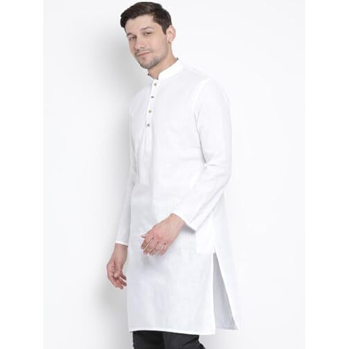 Lymio Men Kurta || Kurta For Men || Men's Cotton Blend Kurta || Long Slevee Kurta (Men-Kurta) (Xl, White)