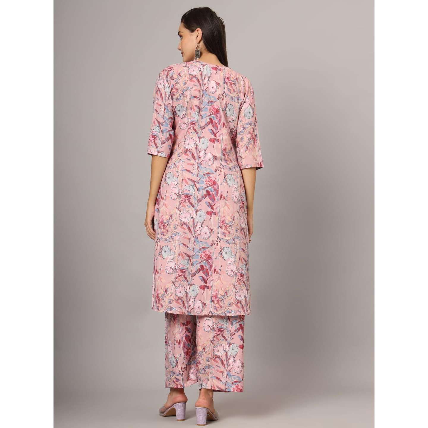 Patlani Western Women's Bsy Synthetic Digital Floral Printed Kurta Pant Set/Quard Pant Set.