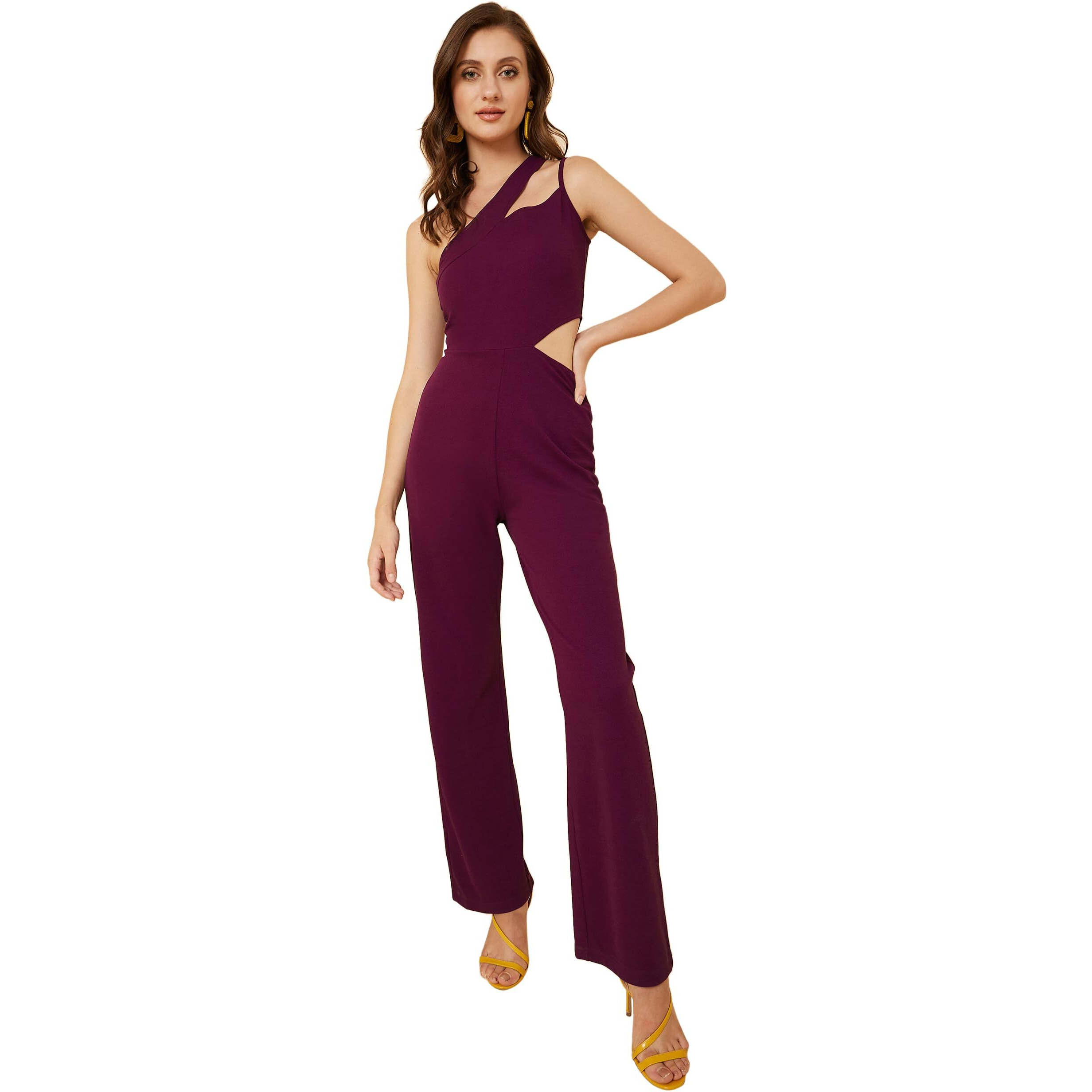 Rare Women's Polyester A-Line Ankle Length Casual Dress (Ep8005A_Purple_L)