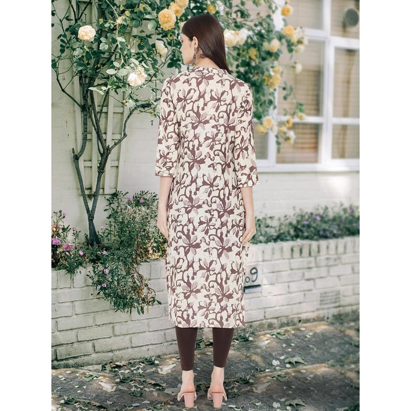 Pinkmint Women Cotton Printed Kurta Stylish Regulr Fit Girl's Combo Kurta Ll Regular Fit Combo Kurta (Pack Of 2) Cream-Yellow