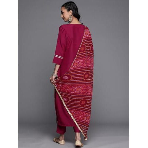 Varanga Women's Silk Blend Kurta Set (Nv_Vskd159_Purple