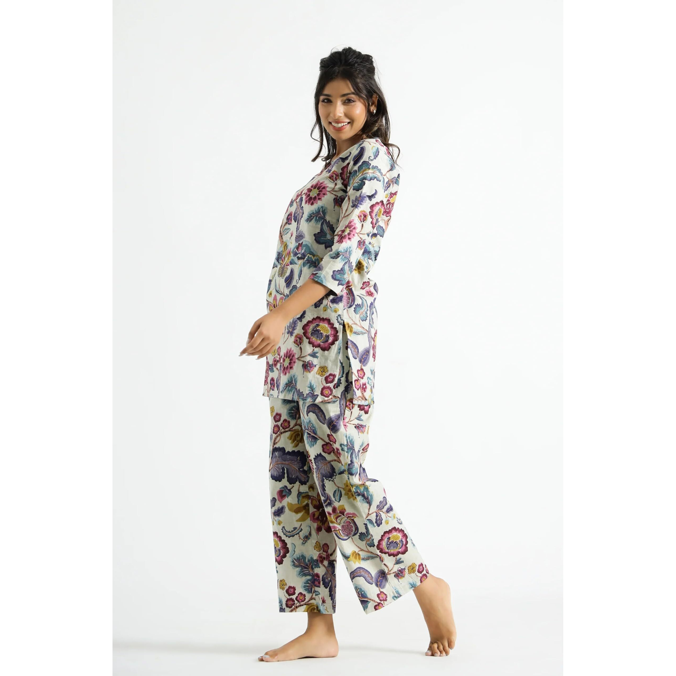 Toochki Co Ord Set For Women | Cotton Co Ord Set For Women | Two Piece Co Ord Set |Co Ord Set Dresses For Women | Co Ordset Set For Women | Co Ord For Women | Floral Printed Co Ord Set Multicolour