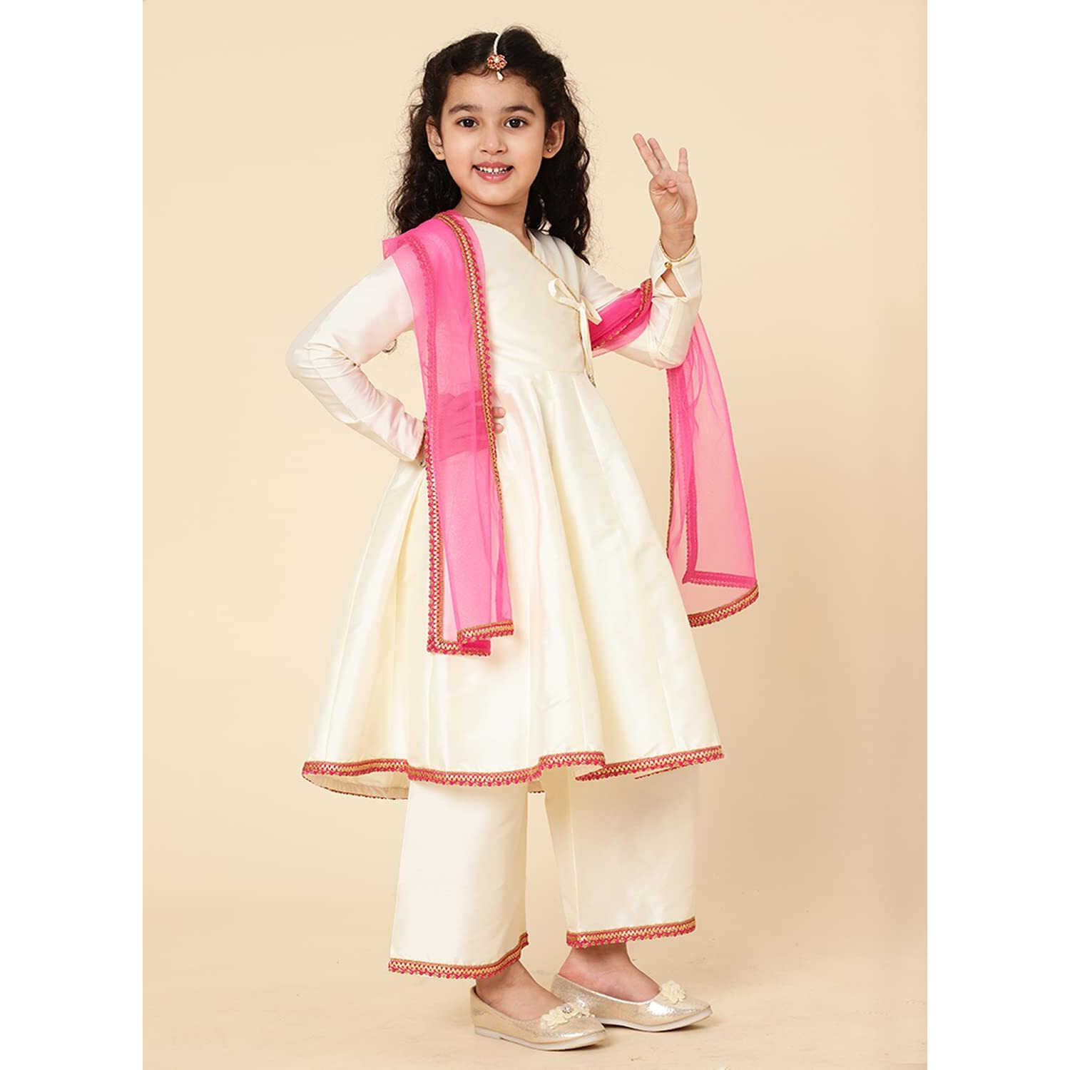 A.T.U.N. (All Things Uber Nice) A.T.U.N. Girls Anarkali Palazzo Set
