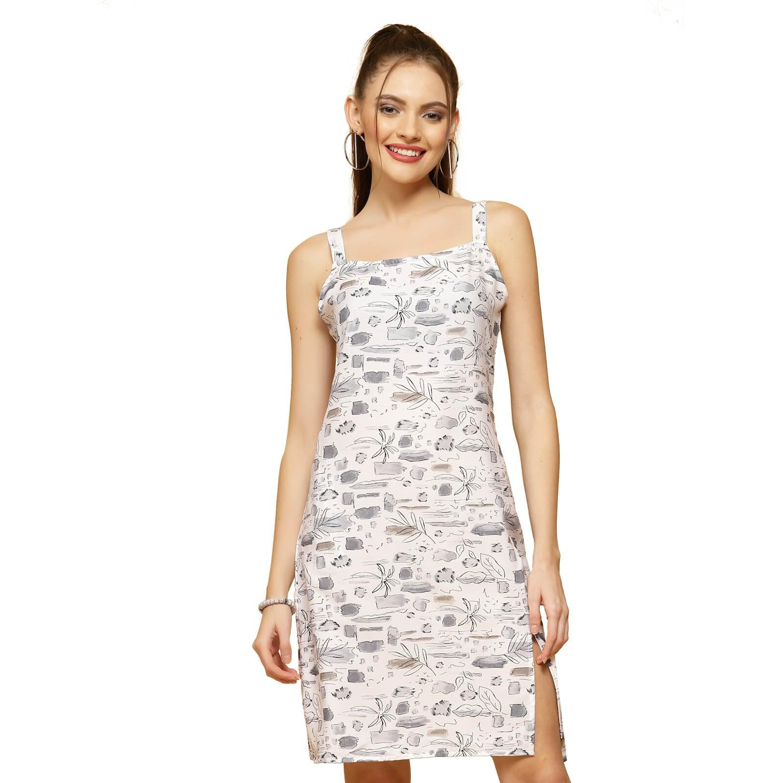 Oomph Women's Western & Fusion Wear Dresses For Women, Blue - Md880