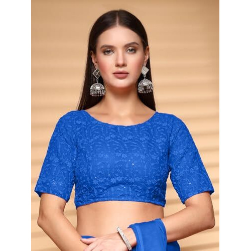 Oomph Readymade Blouse For Women, Brocade, Boat Neck, Rbbl597