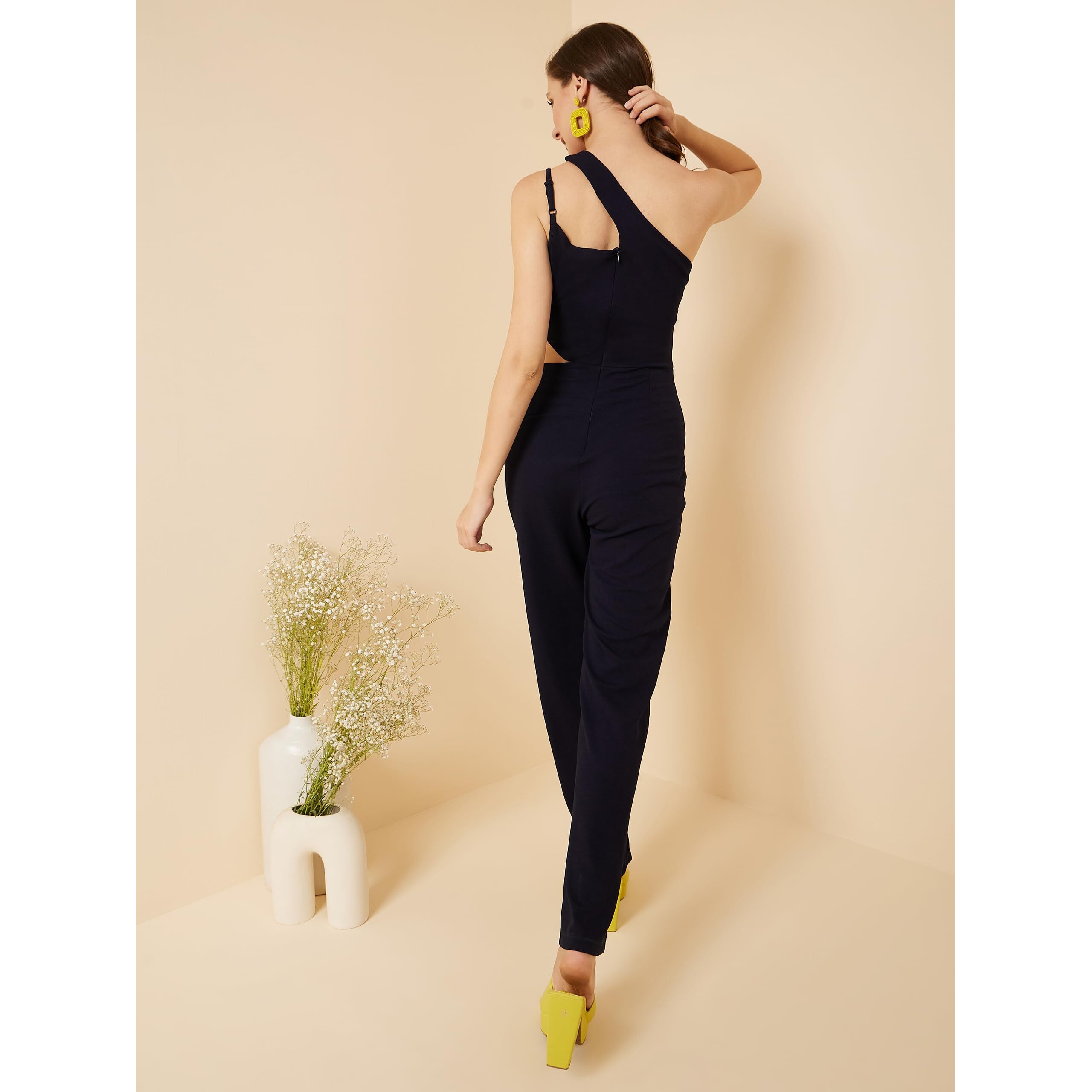 Rare Women's Polyester A-Line Ankle Length Casual Dress (Ep8005_Navy Blue_S)