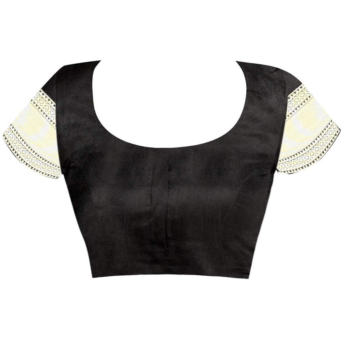 Shasmi Black And Golden Silk Blend Kanchipuram Jacquard Woven Designing Saree For Women (San Pari 6