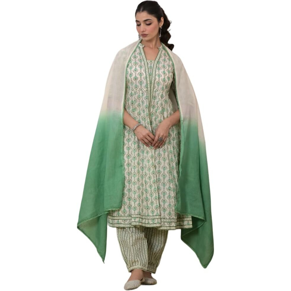 Fabnex Kurta Set For Women | Women Kurta Set With Dupatta | Women Kurta Sets Kurtis | Women Kurta Pant Set (K-72-Pista-Xl)