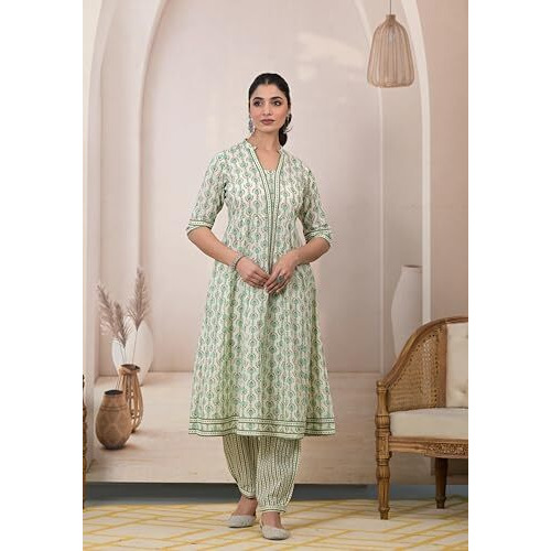 Fabnex Kurta Set For Women | Women Kurta Set With Dupatta | Women Kurta Sets Kurtis | Women Kurta Pant Set (K-72-Pista-Xl)