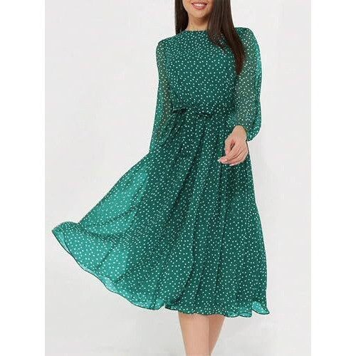 Litzo Western Dresses For Women (L-11-S) Green