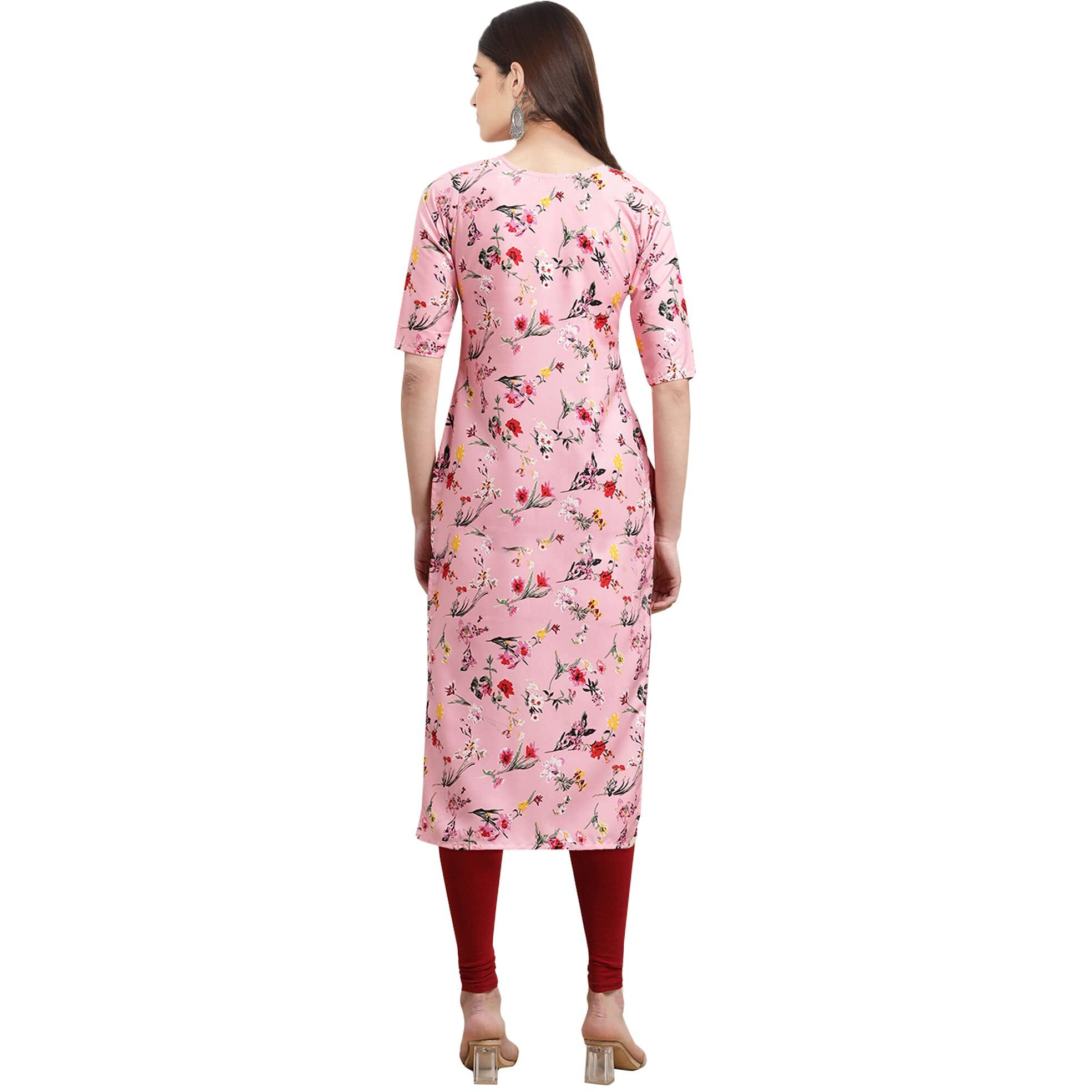Pinkmint Women's Crepe Digital Print Straight Kurta [Pack Of 6](Qv-339-333-334-352-346-350-Xl)